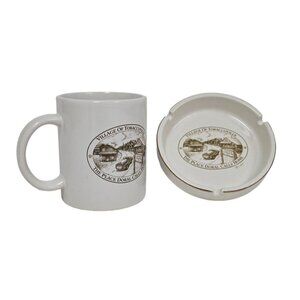 Vintage 80s Village Of Tobaccoville Mug & Ashtray Set The Place Doral Calls Home